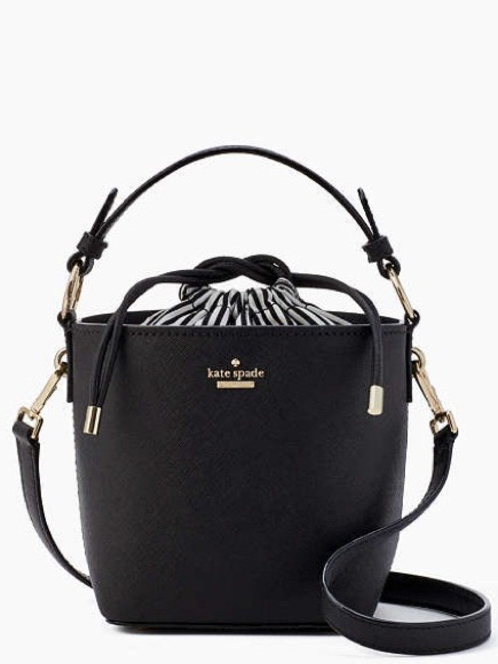 Kate Spade Black Street Pippa Bucket Crossbody Bag